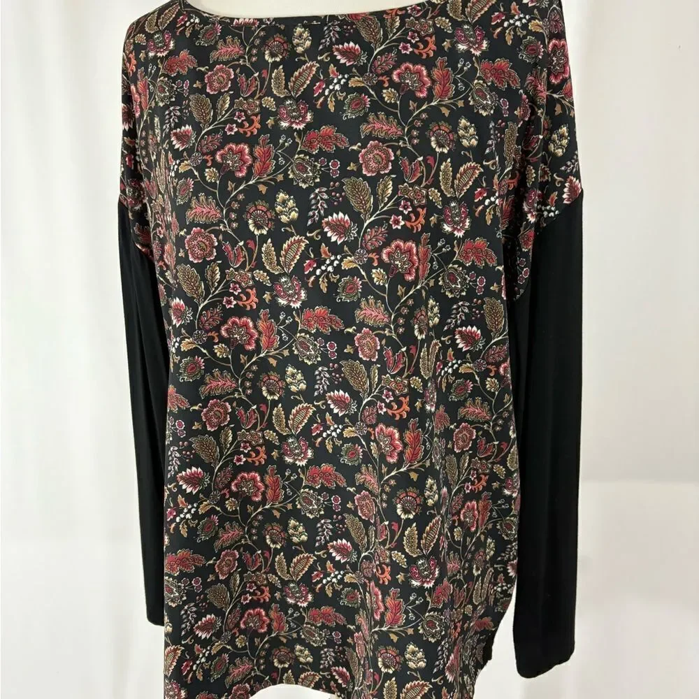 C Wonder Paisley/Floral Long Sleeve Top